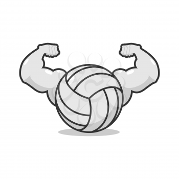Strong volleyball. Powerful gaming accessory. Bodybuilding big hands. power athlete ball
