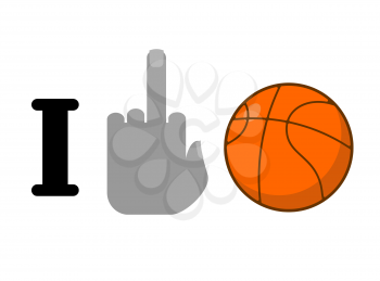 I hate basketball. Fuck symbol of hatred and ball. Logo for anti fans
