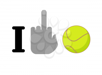 I hate tennis. Fuck symbol of hatred and ball. Logo for anti fans
