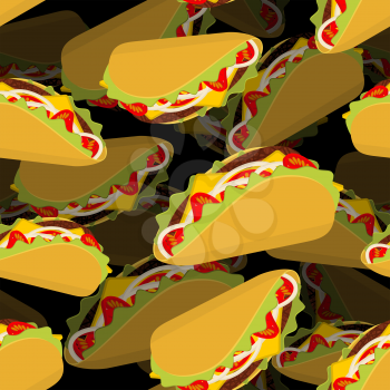 Taco 3d background. Volume texture Mexican food. Tortilla chips and onion. Tomato and fresh meat
