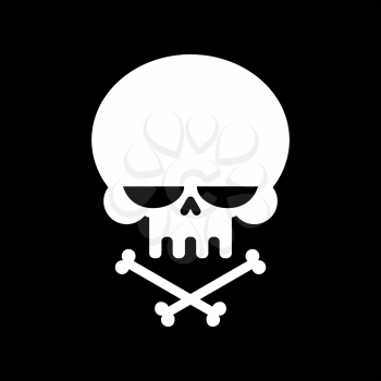 Skull and crossbones isolated. skeleton head. Sign danger of death
