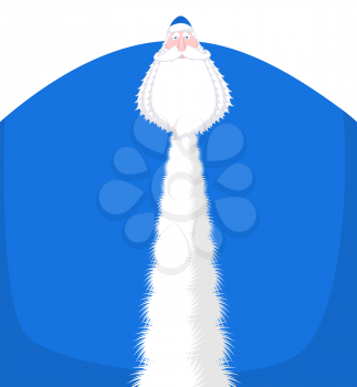 Russian Santa Claus ( Ded moroz). Santa of Russia- Father Frost. Christmas old man in blue suit. New Year fairy tale character. Xmas template
