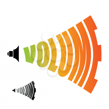 Volume. Sound level. Changing  loudness level of audio
