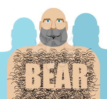 Gay bear. Big hairy man. LGBT community
