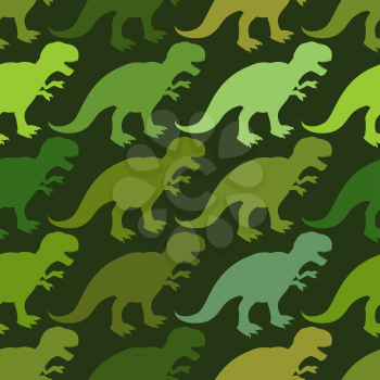 Tyrannosaurus seamless pattern. Angry prehistoric reptile ornament. Ancient animal predator background. Aggressive Raptor Jurassic period. Paleontology texture for baby cloth. evil Dino