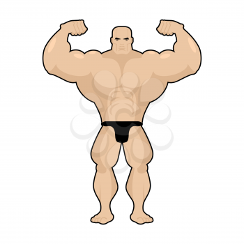 Bodybuilder isolated. Athlete with big muscles. Sportsman on white background. Fitness model
