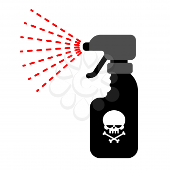 Sprayer with poison. Dangerous Poisonous liquid from insects.
