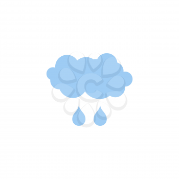 Cloud and rain icon. Weather pictogram isolated
