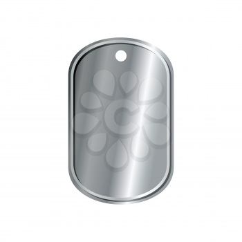 dog tags military isolated. death medallion. Soldiers badge isolated. Iron War medal on white background
