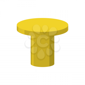 Gold pedestal isolated. Stand for rewarding on white background
