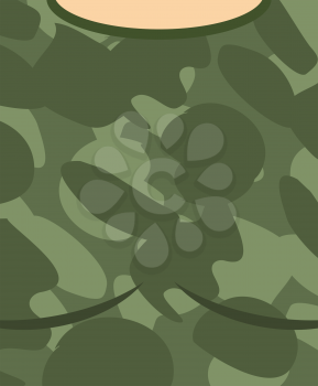Military torso. Soldier Chest. Army clothes background
