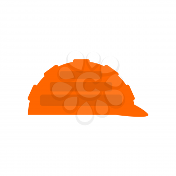 Construction orange helmet isolated. Industrial Accessory Builder
