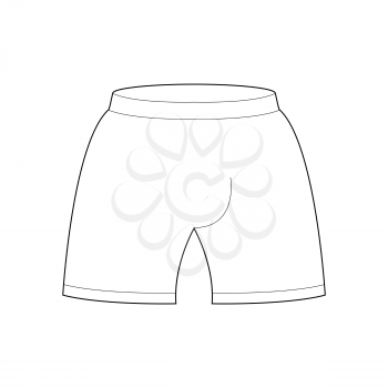 Shorts template for design. Sports clothing line style
