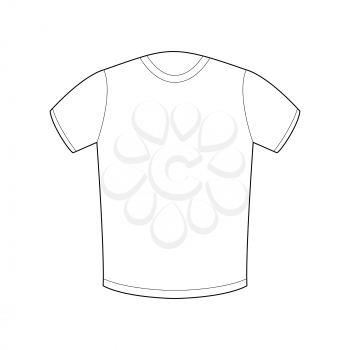 White T-shirt template isolated. Sport Clothing on white background  

