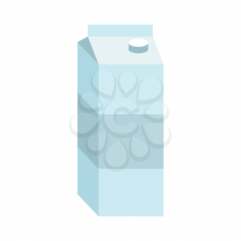 juice box. Paper packaging for milk isolated
