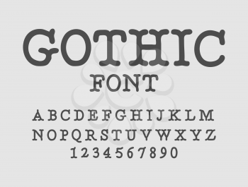 Gothic font. Serif antique. Traditional ancient manuscripts alphabet
