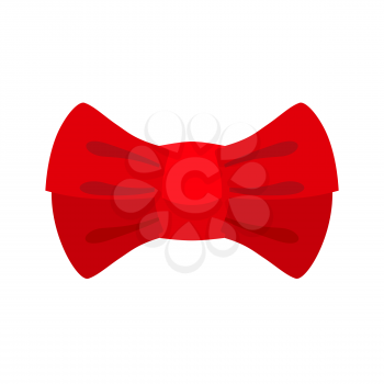 Red bow tie isolated. fashion accessory at ceremony and official event