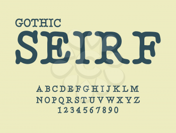  Serif . Gothic font. antique ABC. Traditional ancient manuscripts alphabet

