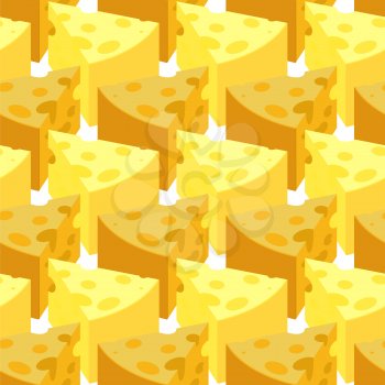 Piece Cheese seamless pattern. Milk product texture. Food background
