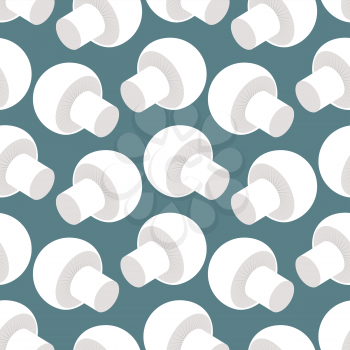 Champignons seamless pattern background. Mushrooms texture ornament
