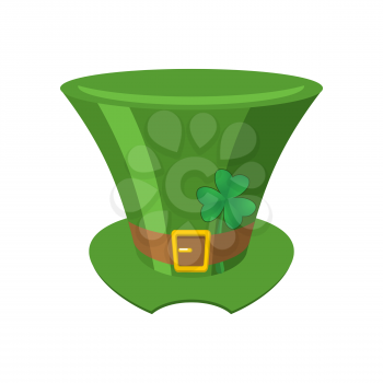Leprechaun Green hat isolated. St. Patrick's Day national holiday. Hat Magic Dwarf in Ireland.Traditional Irish Festival
