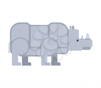 Rhinoceros isolated. Africa Wild beast. Beast with horn
