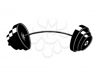 Barbell isolated. Fitness object on white background.
