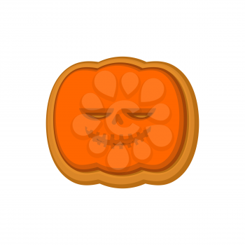 Halloween cookie pumpkin. Cookies for terrible holiday. Vector illustration
