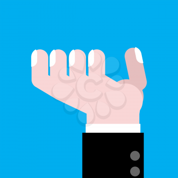 Hand asking isolated. Finger of businessman. Vector illustration
