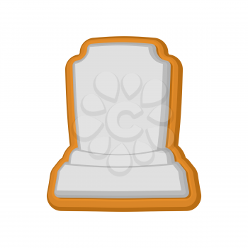 Halloween cookie Tombstone. gingerbread rip. Cookies for terrible holiday. Vector illustration

