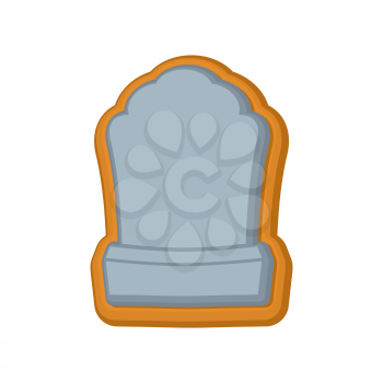 Halloween cookie Tombstone. gingerbread rip. Cookies for terrible holiday. Vector illustration
