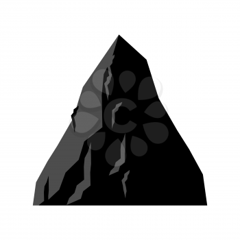 Rock Coal mining. Mountain of coal isolated. Vector illustration.
