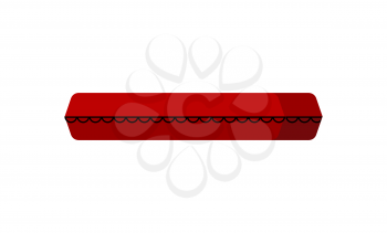 closed coffin isolated. Red wooden coffin. Vector illustration