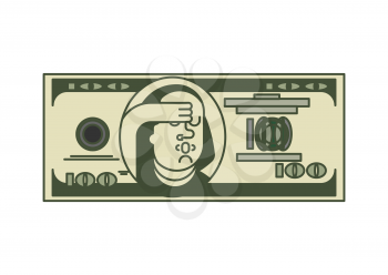 Dollar OMG portrait  Franklin. USA money. American currency. Oh my god Benjamin Franklin
