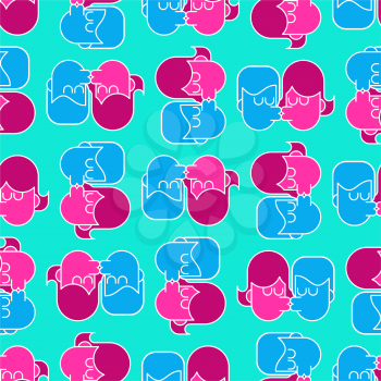 Swinger party seamless pattern. guy and girl sex ornament. Lovers kiss and hug. Gentle passion. Hugs sexy couple background
