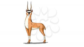 Digital painting of the wild Antelope or Gazelle