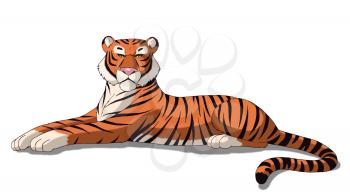 Digital painting of the Bengal tiger