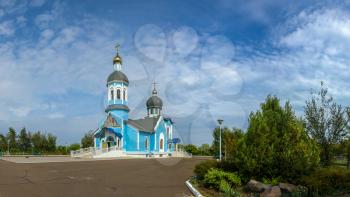 Yuzhne, Ukraine - 09.03.2018. Holy Vvedensky Church  in Yuzhny,  port city in Odessa province of Ukraine on the country's Black Sea coast.