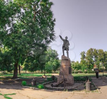 Ochakov, Ukraine - 09.22.2018. Monument to the Russian commander Alexander Suvorov in Ochakov city, Ukraine