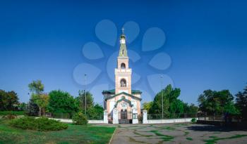 Ochakov, Ukraine - 09.22.2018. St. Nicholas Cathedral in Ochakov,  seaside town in Odessa province of Ukraine on the country's Black Sea coast.