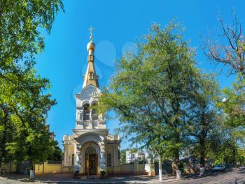 Odessa, Ukraine - 10.03.2018. Church of St. Gregory the Theologian in Odessa located the historical center of Odessa, Ukraine