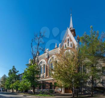 Odessa, Ukraine - 04.10.2018. Evangelical Presbyterian Church in the historical center of Odessa, Ukraine