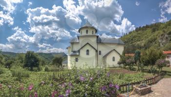 Kolasin, Montenegro - 07.16.2018.  Orthodox monastery Moraca. One of the most popular places to visit tourists  in Montenegro.