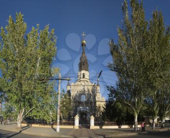 Nikolaev, Ukraine - 10.06.2018. Cathedral of the Kasperovsky Icon of the Mother of God in Nikolaev