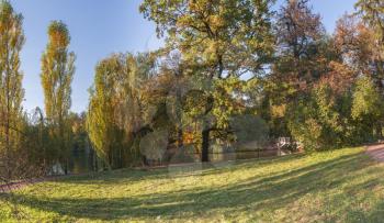 Uman, Ukraine - 10.13.2018. Amazing autumn time in Sophia Park in Uman, Ukraine