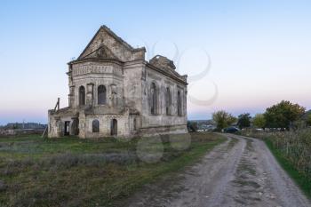 Abandoned Catholic Church of St. George in the village of Krasnopole, Mykolaiv region, Ukraine