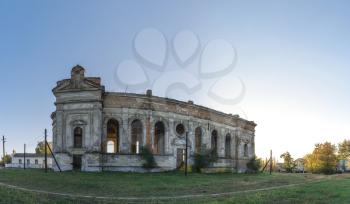 Ruins of the Zelts Catholic Church in the village of Limanskoye, Odessa Region, Ukraine