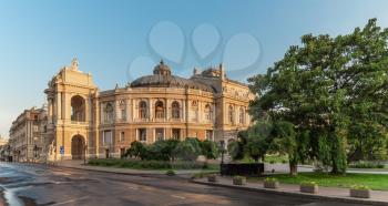 Odessa National Academic Theater of Opera and Ballet in Ukraine in a summer morning