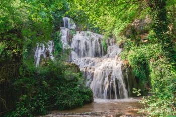 Krushuna waterfalls in northern Bulgaria near a village of Krushuna, Letnitsa.