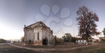 Abandoned Catholic Cathedral of the Most Holy Trinity in the village of Limanskoye, Odessa region, Ukraine